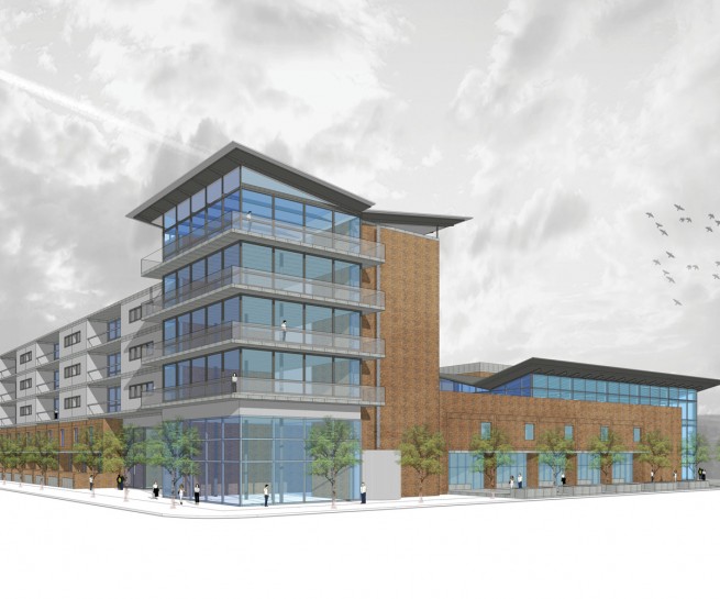 Board of Education Schematic Design Birmingham Alabama Perspective A